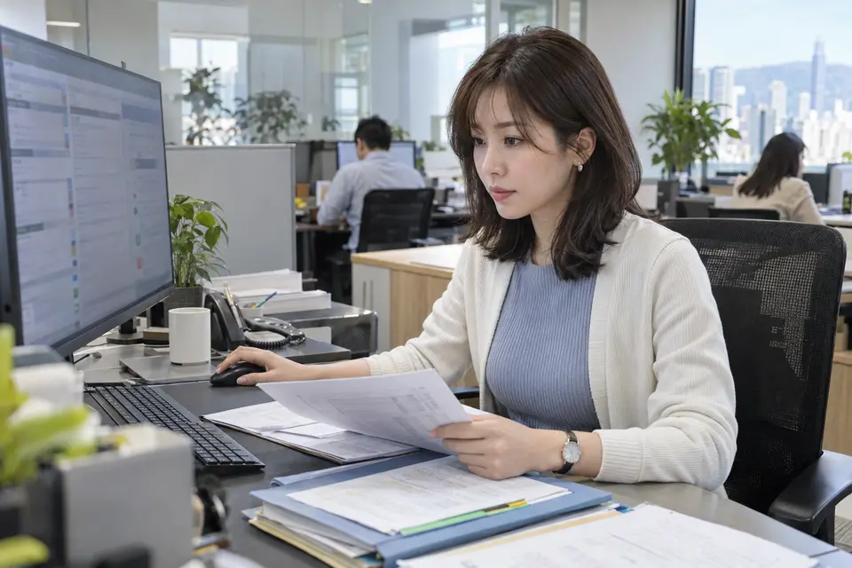 工程人員在螢幕上比較 AI 模型版本、測試結果與變更紀錄
