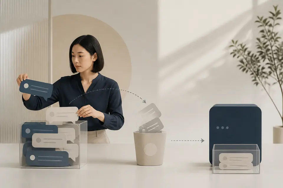 使用者對話被整理成測試資料，象徵模型評測需要連結真實情境