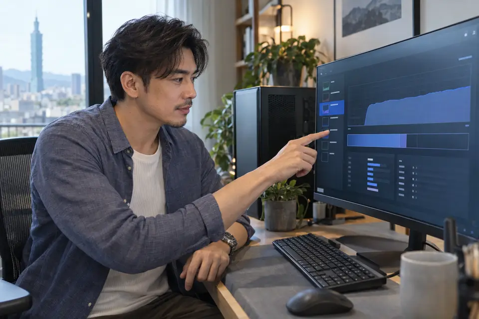 從 Windows 11 記憶體效能頁面開始整理硬體資料 桌上型電腦螢幕與 RAM 記憶體模組